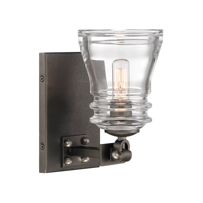 Minka Lavery Graham Avenue Bathroom Vanity Light in Smoked Iron and Brushed Nickel Minka Lavery Graham Avenue Bathroom Vanity Light in Smoked Iron and Brushed Nickel