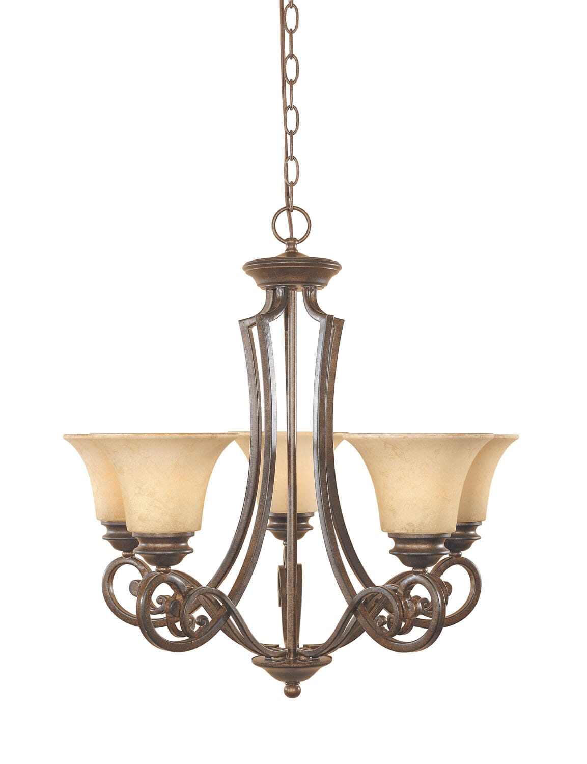 Designers Fountain Forged Sienna Five Light Up Lighting Chandelier