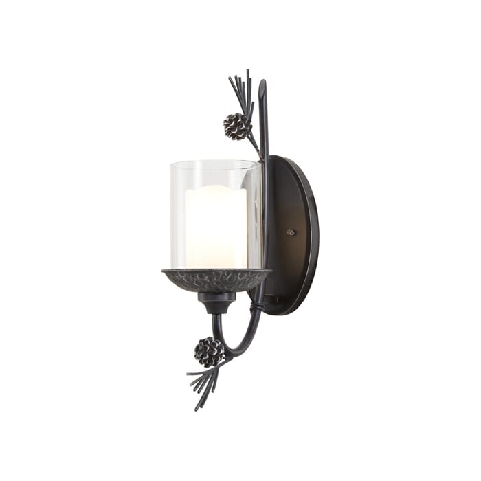 Minka Lavery Ponderosa Ridge Wall Sconce in Weathered Spruce with Silver Highlights Minka Lavery Ponderosa Ridge Wall Sconce in Weathered Spruce with Silver Highlights