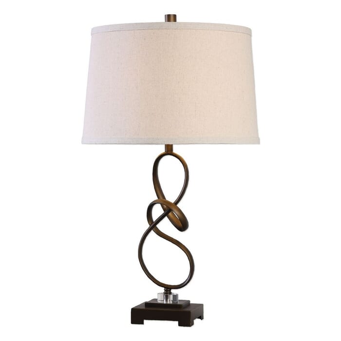 Uttermost Tenley 27.25" Twisted Steel Table Lamp in Oil Rubbed Bronze Uttermost Tenley 27.25" Twisted Steel Table Lamp in Oil Rubbed Bronze