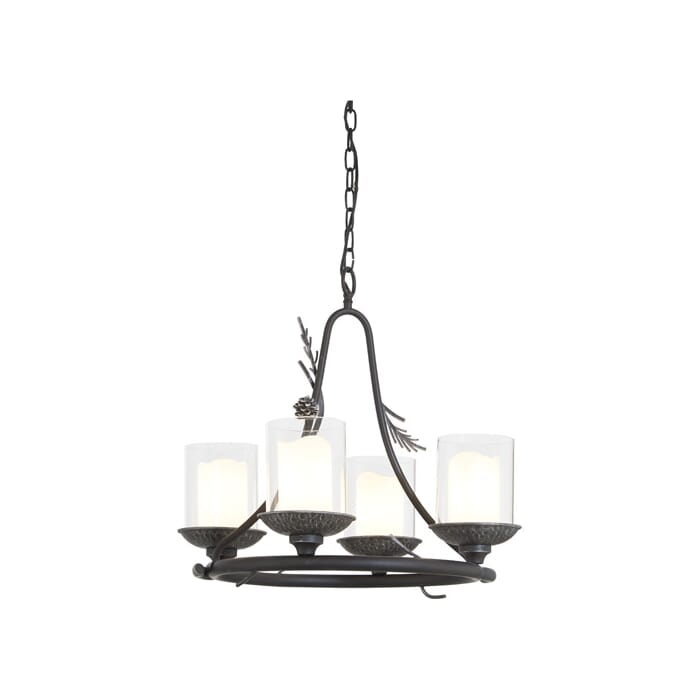 Minka Lavery Ponderosa Ridge 4-Light Chandelier in Weathered Spruce with Silver Highlights Minka Lavery Ponderosa Ridge 4-Light Chandelier in Weathered Spruce with Silver Highlights