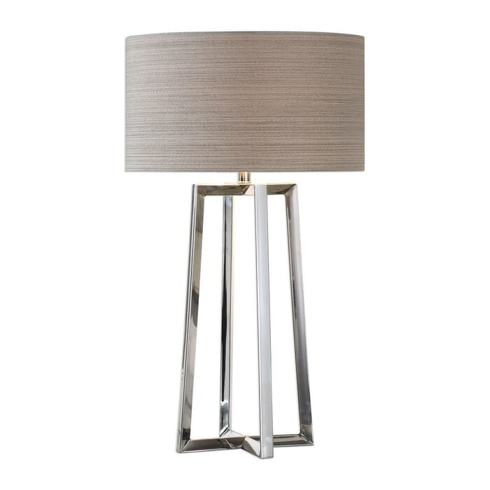 Uttermost Keokee 31.75" Lamp in Polished Stainless Steel Uttermost Keokee 31.75" Lamp in Polished Stainless Steel