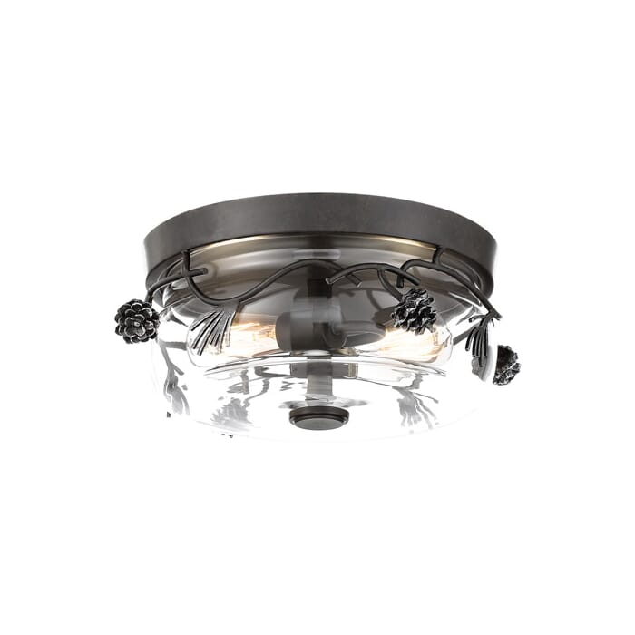 Minka Lavery Ponderosa Ridge 3-Light Ceiling Light in Weathered Spruce with Silver Highlights Minka Lavery Ponderosa Ridge 3-Light Ceiling Light in Weathered Spruce with Silver Highlights