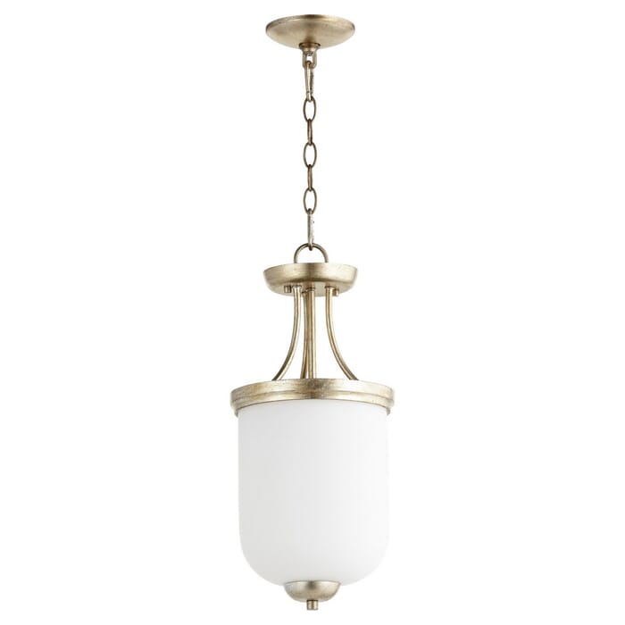 Quorum Enclave 2-Light 9" Pendant Light in Aged Silver Leaf Quorum Enclave 2-Light 9" Pendant Light in Aged Silver Leaf