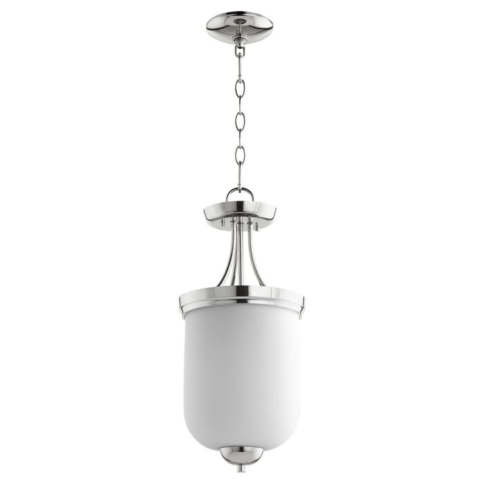 Quorum Enclave 2-Light 9" Pendant Light in Polished Nickel Quorum Enclave 2-Light 9" Pendant Light in Polished Nickel