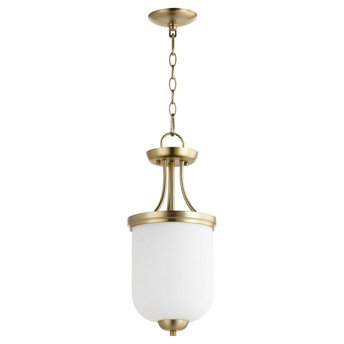 Quorum Enclave 2-Light Pendant Light in Aged Brass Quorum Enclave 2-Light Pendant Light in Aged Brass