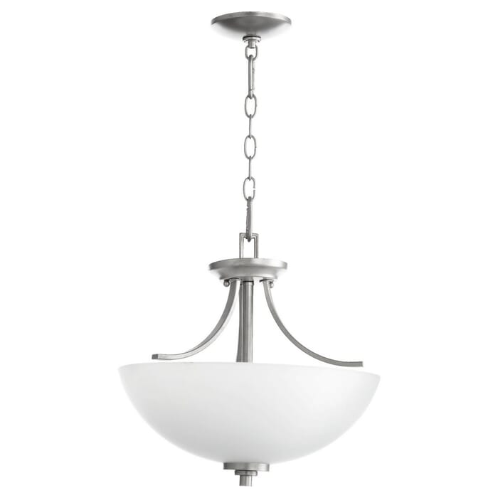 Quorum Reyes 3-Light 16" Pendant Light in Classic Nickel Quorum Reyes 3-Light 16" Pendant Light in Classic Nickel