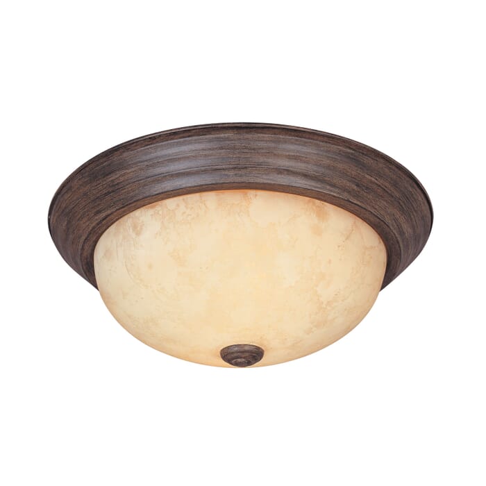 Decorative Flushmount 2-Light Flushmount in Warm Mahogany Decorative Flushmount 2-Light Flushmount in Warm Mahogany
