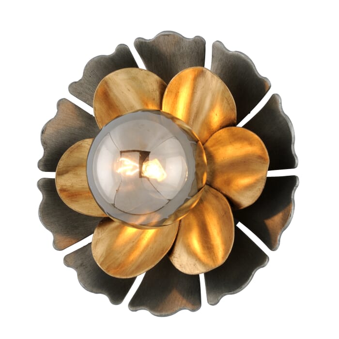 Corbett Magic Garden by Martyn Lawrence Bullard Wall Sconce in Black Graphite Bronze Leaf Corbett Magic Garden by Martyn Lawrence Bullard Wall Sconce in Black Graphite Bronze Leaf