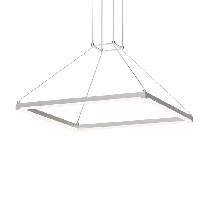Sonneman Stix Square 24.25" LED Pendant in Bright Satin Aluminum Sonneman Stix Square 24.25" LED Pendant in Bright Satin Aluminum