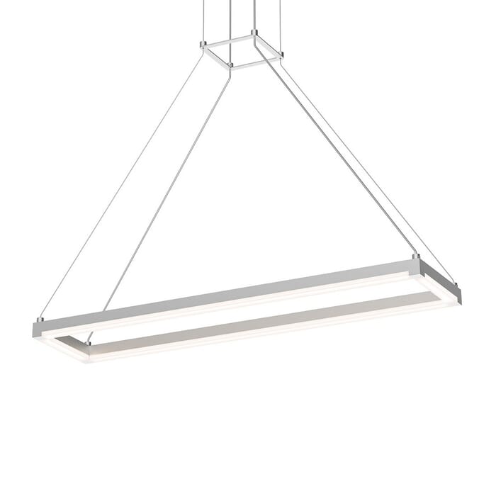 Sonneman Stix Rectangle 30" LED Pendant in Bright Satin Aluminum Sonneman Stix Rectangle 30" LED Pendant in Bright Satin Aluminum