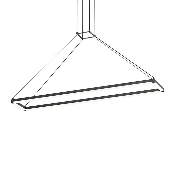 Sonneman Stix Rectangle 47" LED Pendant in Satin Black Sonneman Stix Rectangle 47" LED Pendant in Satin Black