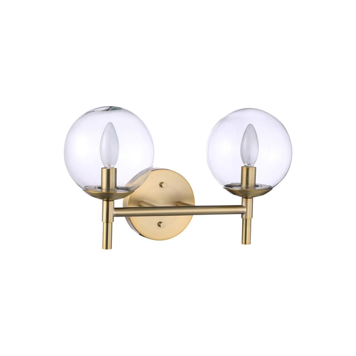 Minka Lavery Auresa 2-Light Bathroom Vanity Light in Soft Brass Minka Lavery Auresa 2-Light Bathroom Vanity Light in Soft Brass
