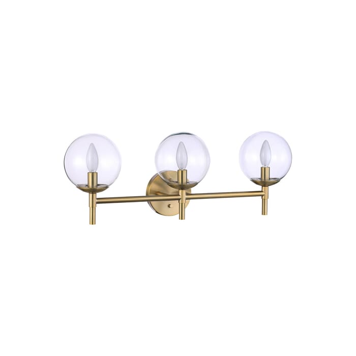 Minka Lavery Auresa 3-Light Bathroom Vanity Light in Soft Brass Minka Lavery Auresa 3-Light Bathroom Vanity Light in Soft Brass