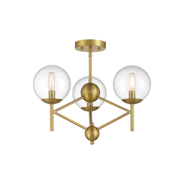 Minka Lavery Auresa 3-Light Ceiling Light in Soft Brass Minka Lavery Auresa 3-Light Ceiling Light in Soft Brass