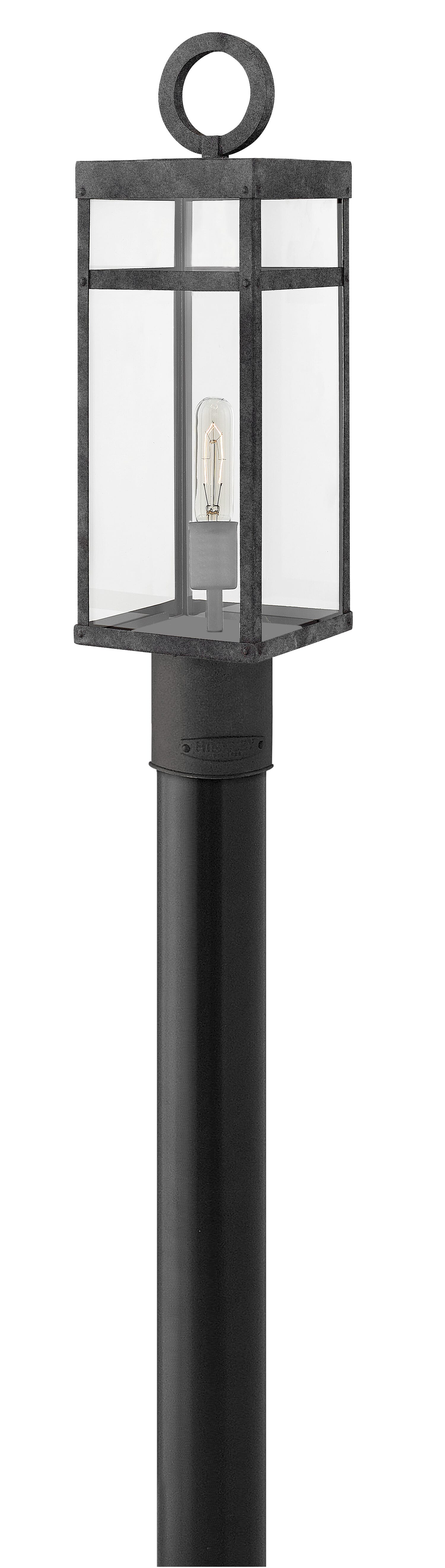 Aged Zinc LED Post Top or Pier Mount Lantern from the Porter Collection