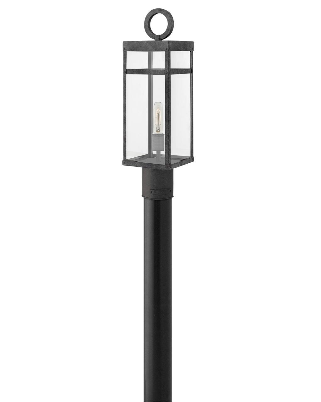 Aged Zinc LED Post Top  Pier Mount from the Porter Collection