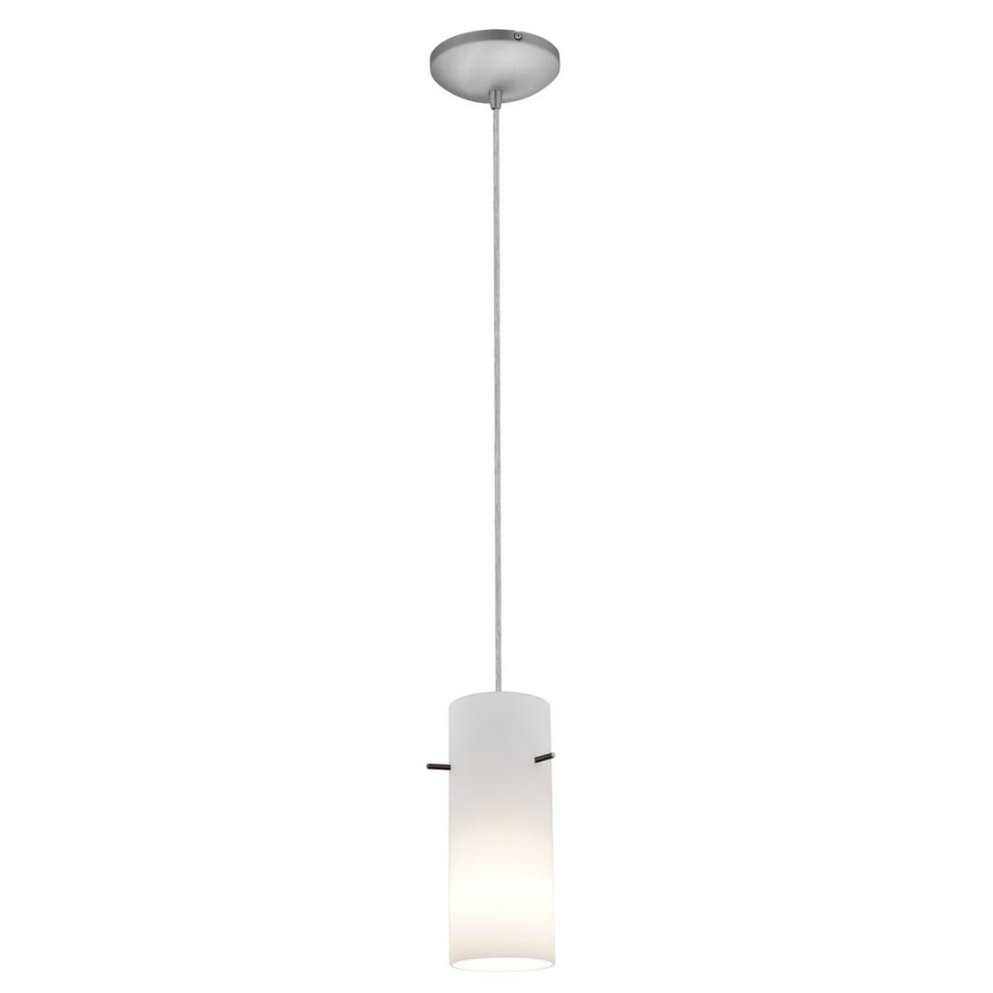 Access Cylinder Pendant Light in Brushed Steel -  Access Lighting, 28030-1C-BS/OPL