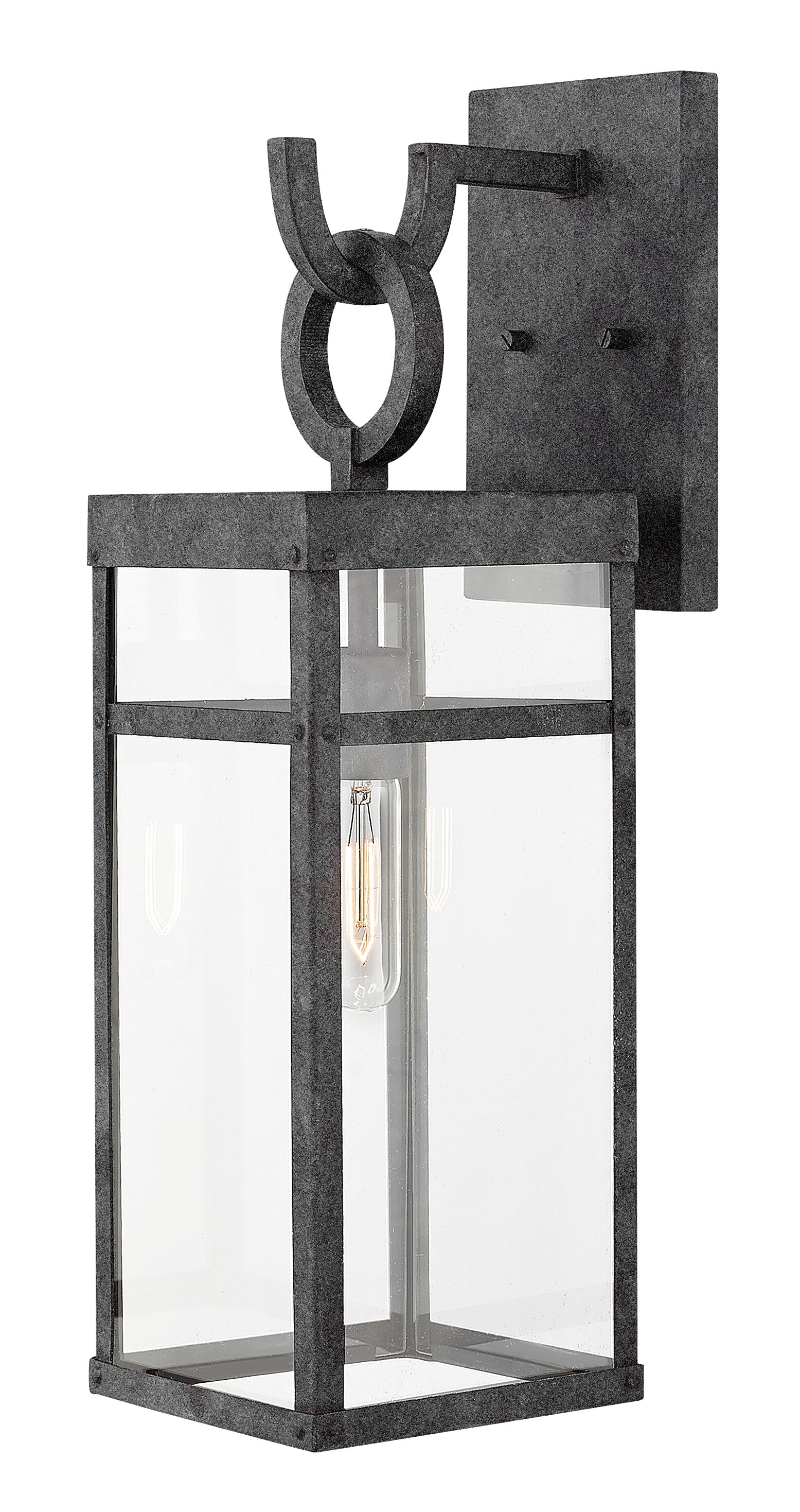 Aged Zinc LED Wall Mount from the Porter Collection