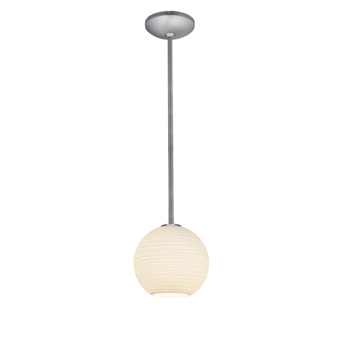 Japanese Lantern 1-Light Pendant in Brushed Steel Japanese Lantern 1-Light Pendant in Brushed Steel
