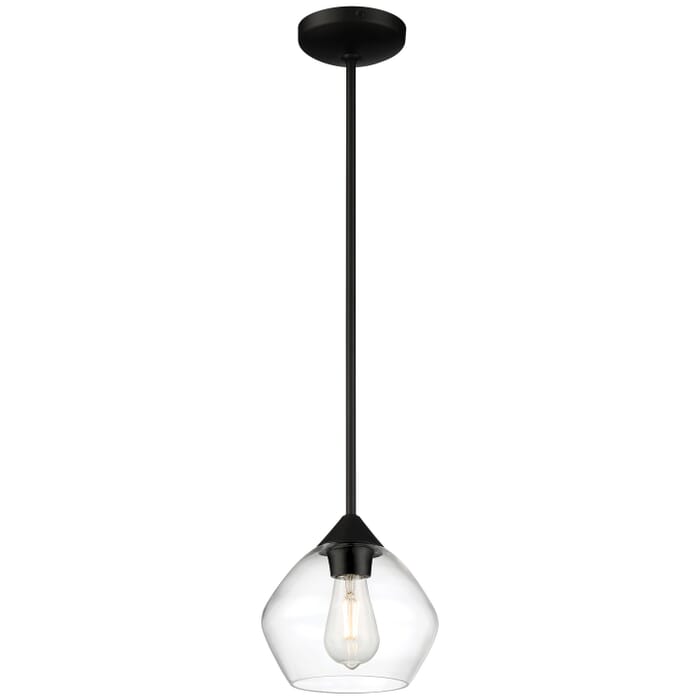 Vintage 1-Light LED Pendant in Matte Black Vintage 1-Light LED Pendant in Matte Black