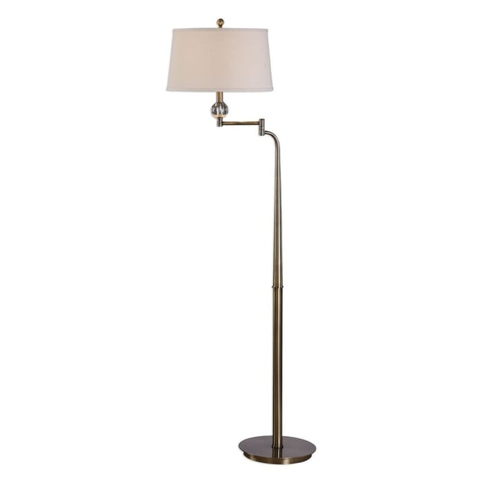 Uttermost Melini 66" Swing Arm Floor Lamp in Steel Uttermost Melini 66" Swing Arm Floor Lamp in Steel