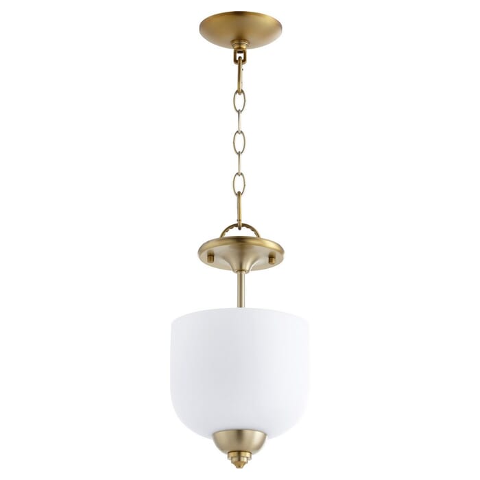 Quorum Richmond 3-Light Pendant Light in Aged Brass Quorum Richmond 3-Light Pendant Light in Aged Brass