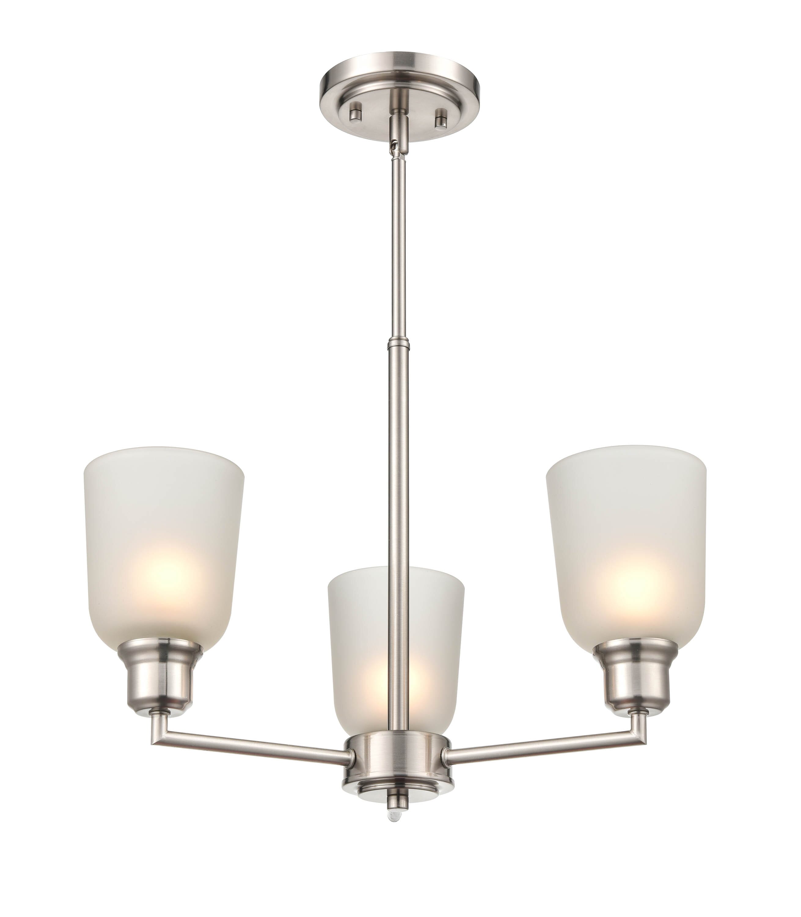 Millennium Amberle 3-Light Chandelier in Brushed Nickel