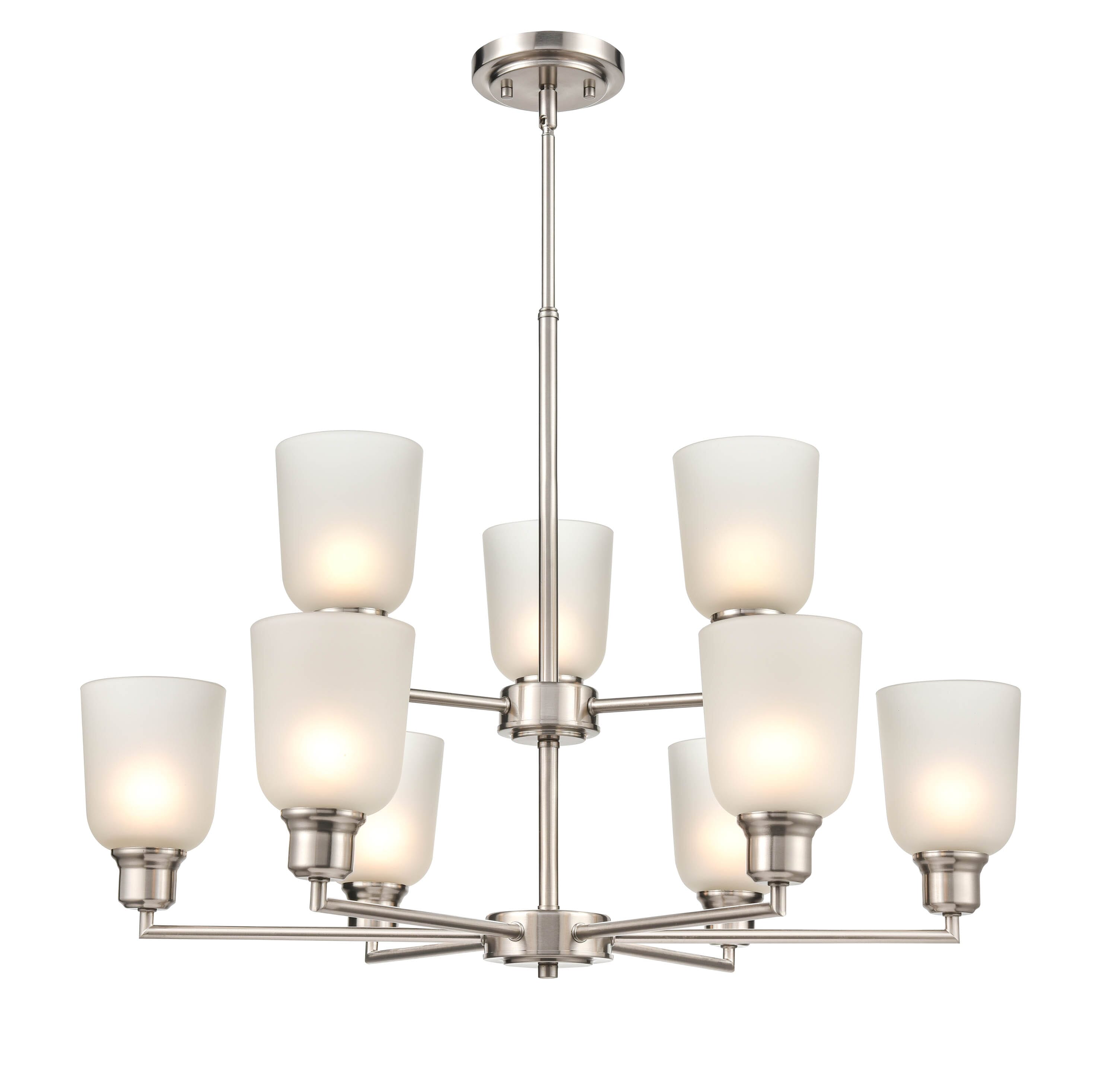 Millennium Amberle 9-Light Chandelier in Brushed Nickel