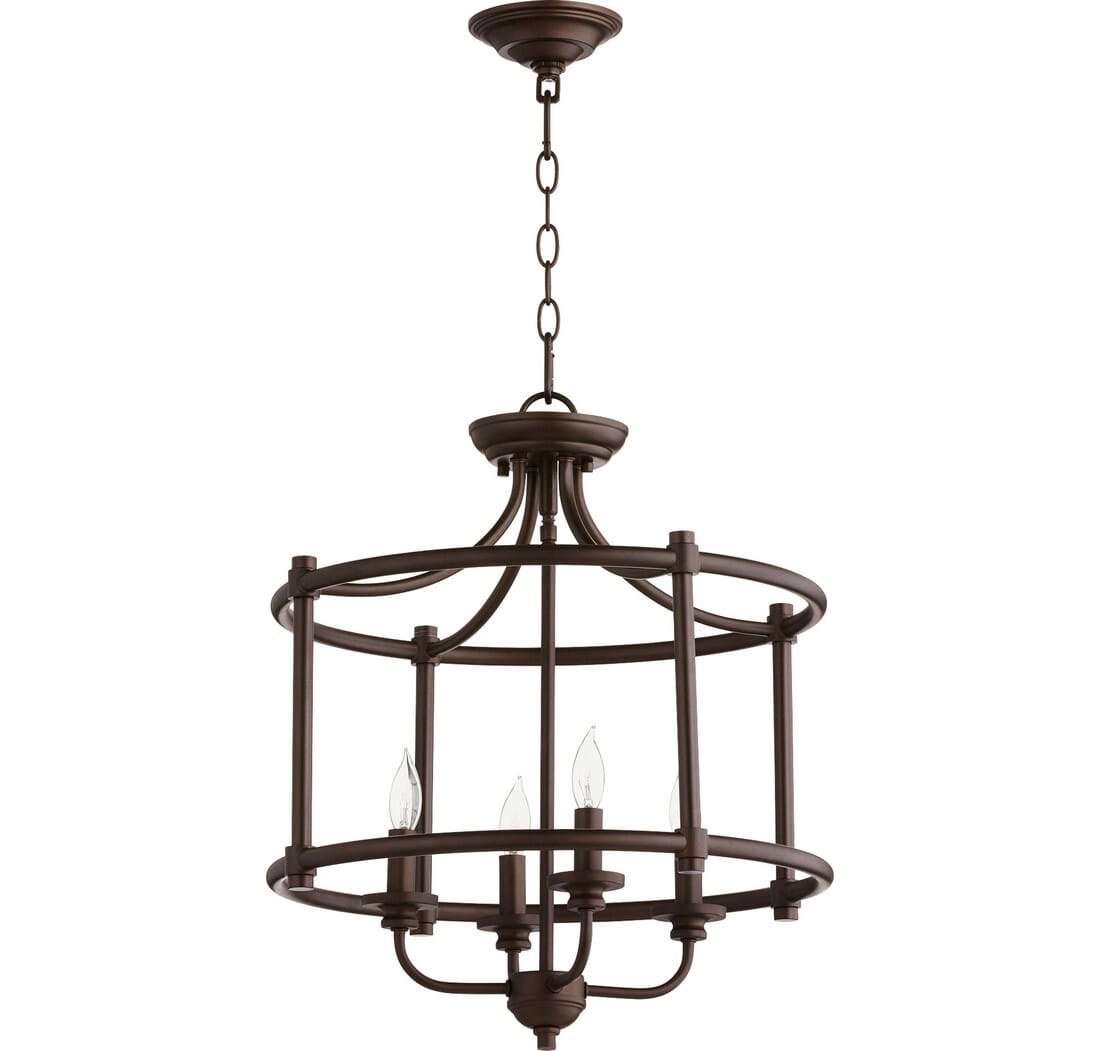 Quorum Rossington 4-Light 18"" Pendant Light in Oiled Bronze -  Quorum International, 2822-18-86