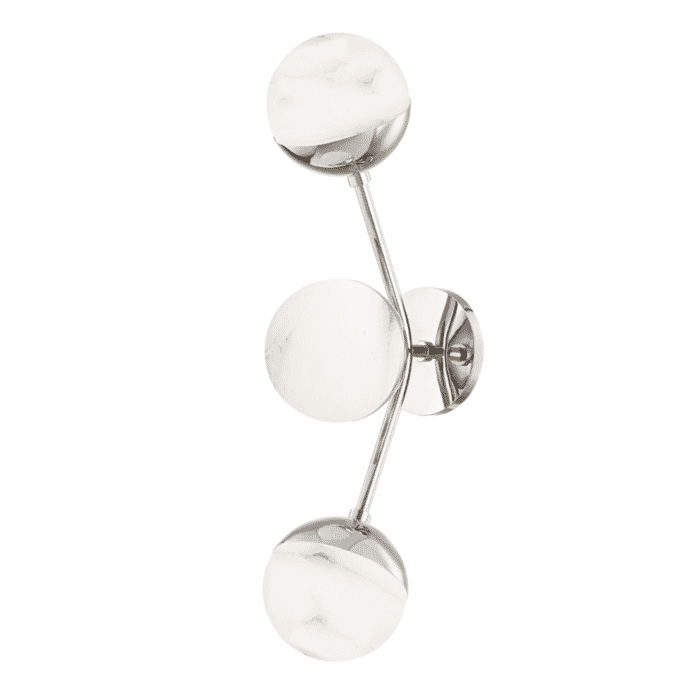 Hudson Valley Saratoga 3-Light Wall Sconce in Polished Nickel Hudson Valley Saratoga 3-Light Wall Sconce in Polished Nickel