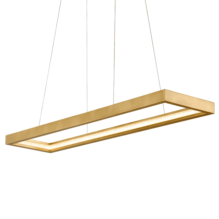 Corbett Jasmine 60" Linear Chandelier in Gold Leaf Corbett Jasmine 60" Linear Chandelier in Gold Leaf