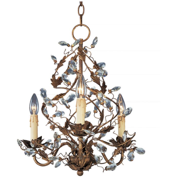 Maxim Lighting Elegante 18.5" 3-Light Mini Chandelier in Etruscan Gold Maxim Lighting Elegante 18.5" 3-Light Mini Chandelier in Etruscan Gold