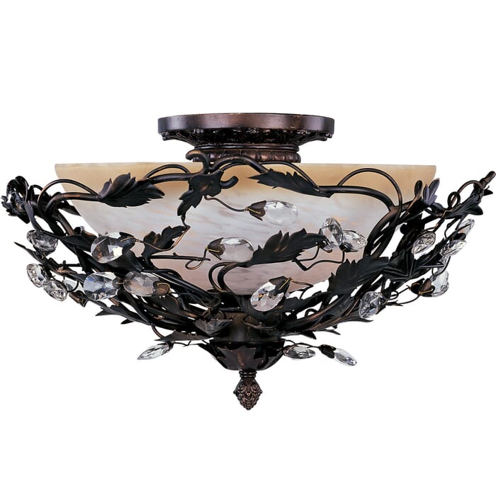 Maxim Elegante 16.5" 3-Light Semi-Flush Mount in Oil Rubbed Bronze Maxim Elegante 16.5" 3-Light Semi-Flush Mount in Oil Rubbed Bronze