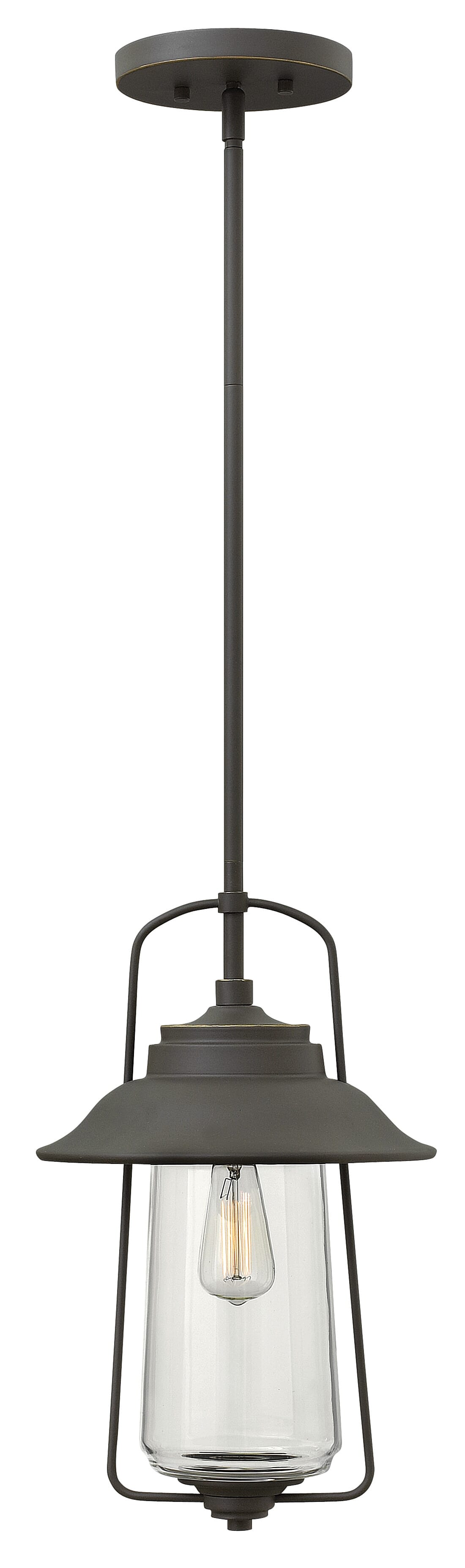 Oil Rubbed Bronze LED Hanging Lantern from the Belden Place Collection