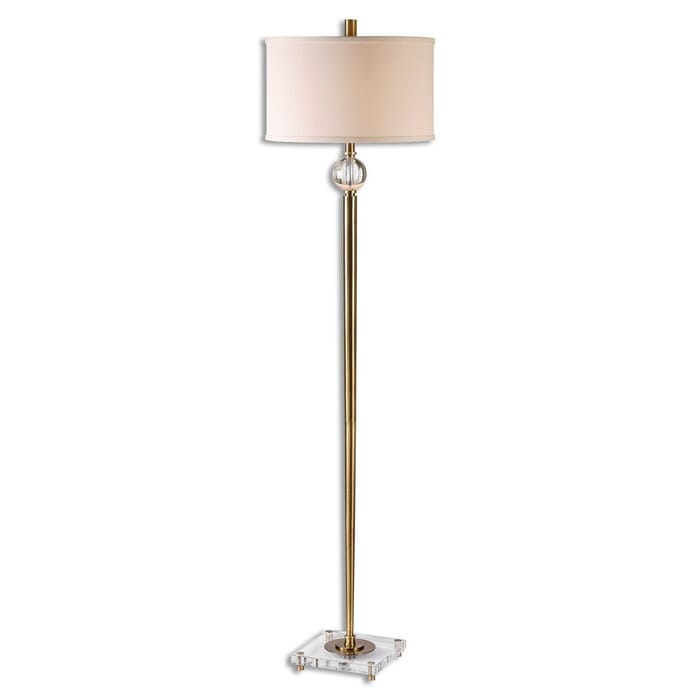 Uttermost Mesita 68" Floor Lamp in Plated Brush Brass Uttermost Mesita 68" Floor Lamp in Plated Brush Brass