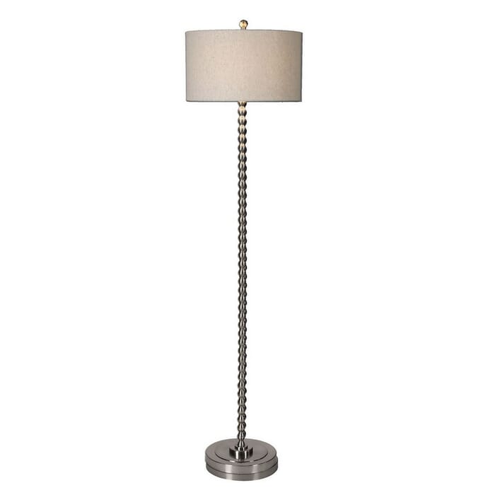Uttermost Sherise 64" Beaded Metal Floor Lamp in Plated Brushed Nickel Uttermost Sherise 64" Beaded Metal Floor Lamp in Plated Brushed Nickel