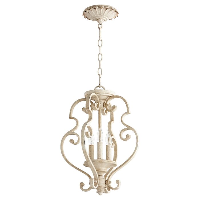 Quorum San Miguel 3-Light 14" Pendant Light in Persian White Quorum San Miguel 3-Light 14" Pendant Light in Persian White