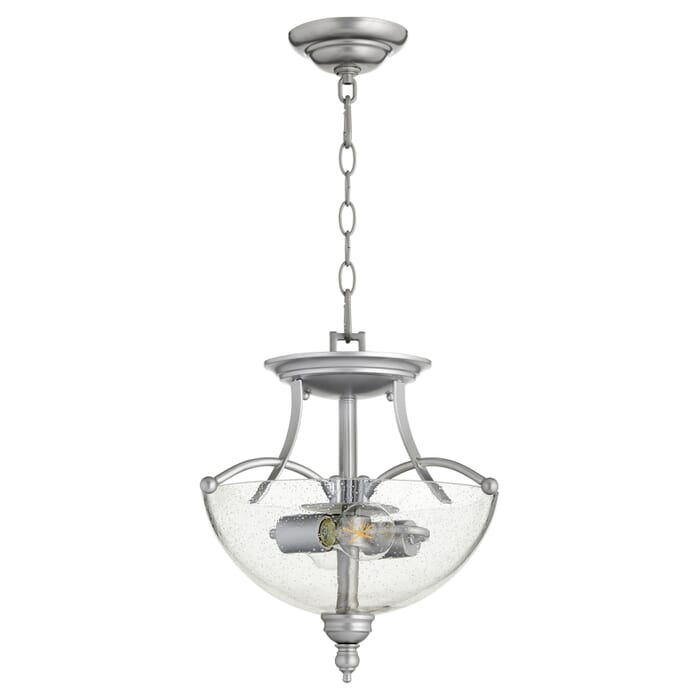 Quorum Aspen 2-Light 14" Pendant Light in Classic Nickel Quorum Aspen 2-Light 14" Pendant Light in Classic Nickel