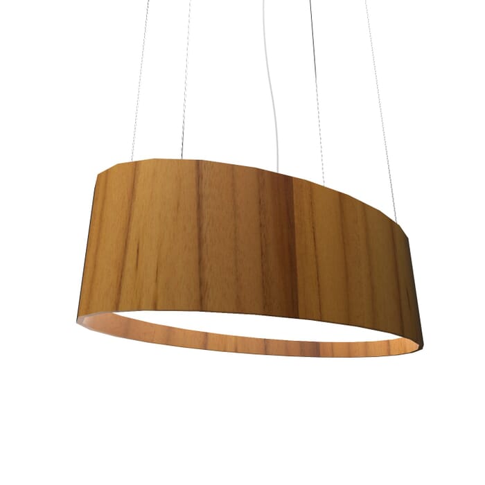 Oval LED Pendant in Teak Oval LED Pendant in Teak