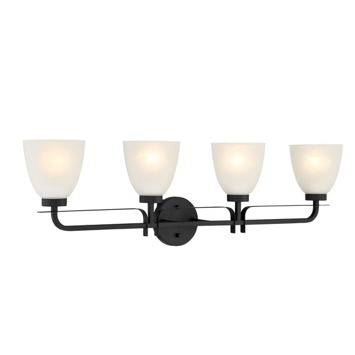Minka Lavery Kaitlen 4-Light Bathroom Vanity Light in Coal Minka Lavery Kaitlen 4-Light Bathroom Vanity Light in Coal
