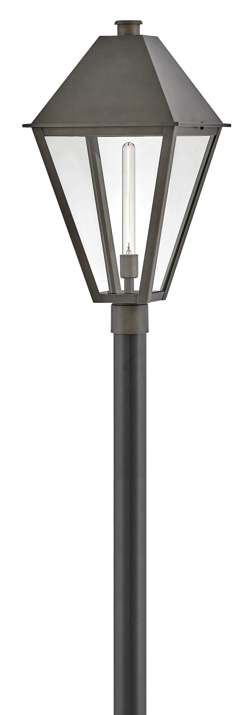 Blackened Brass LED Post Mount from the Endsley Collection
