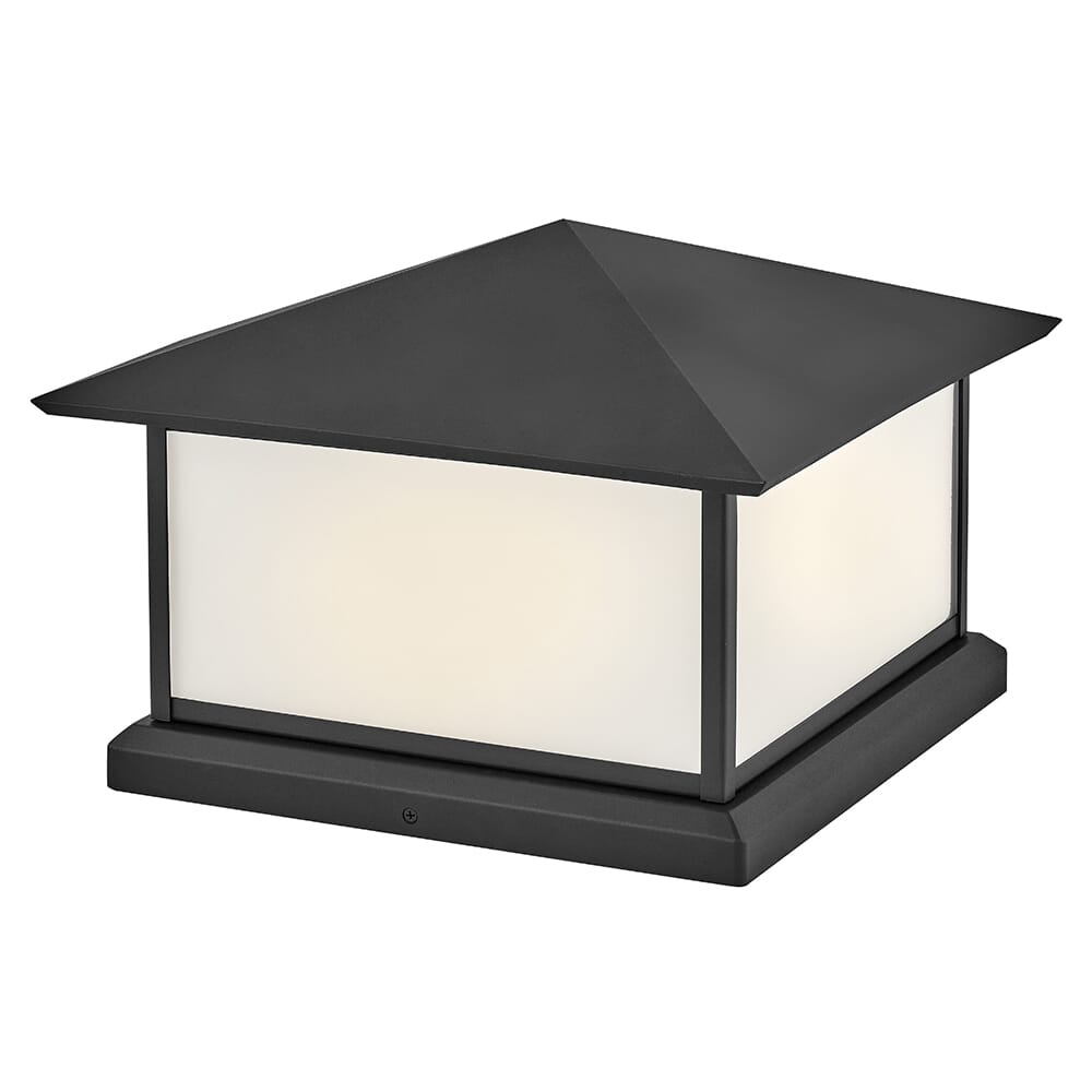Textured Black LED Pier Mount from the Walter Collection