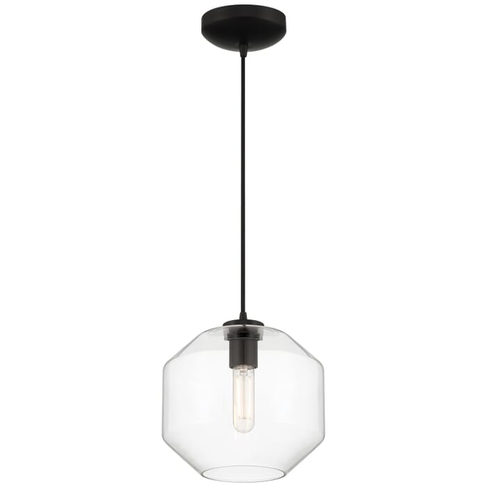Clarity 1-Light LED Pendant in Black Clarity 1-Light LED Pendant in Black