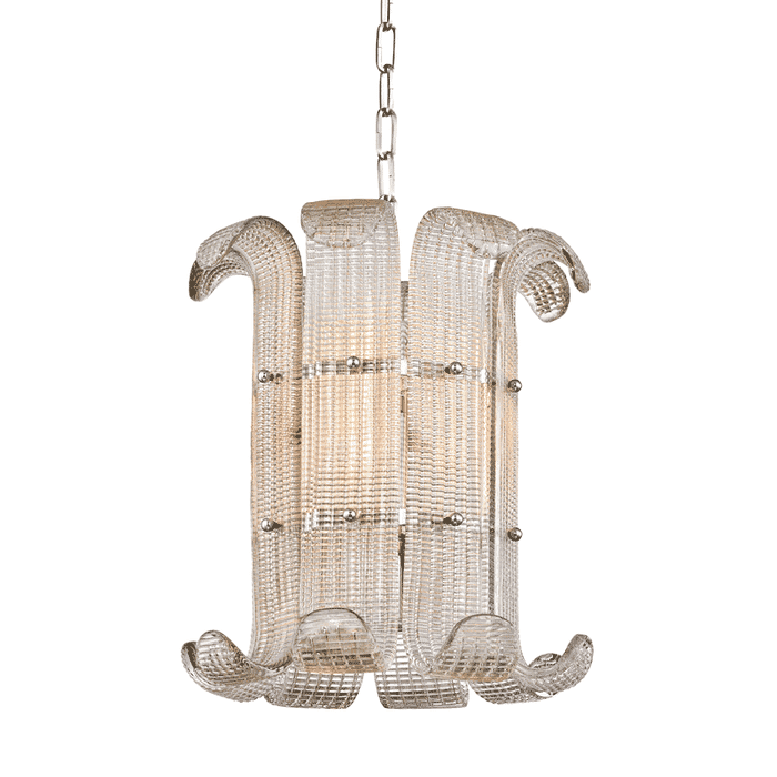 Hudson Valley Brasher 4-Light Chandelier in Polished Nickel Hudson Valley Brasher 4-Light Chandelier in Polished Nickel