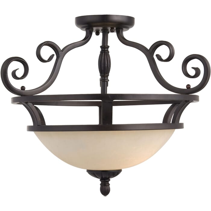 Manor 2-Light Semi-Flush Mount in Oil Rubbed Bronze Manor 2-Light Semi-Flush Mount in Oil Rubbed Bronze
