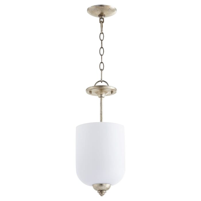 Quorum Richmond 3-Light Pendant Light in Aged Silver Leaf Quorum Richmond 3-Light Pendant Light in Aged Silver Leaf