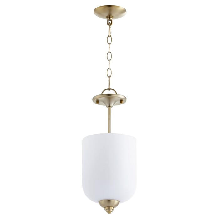 Quorum Richmond 3-Light Pendant Light in Aged Brass Quorum Richmond 3-Light Pendant Light in Aged Brass