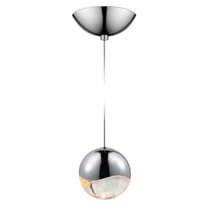 Sonneman Grapes 3.75" LED Pendant w/ Dome Canopy in Polished Chrome Sonneman Grapes 3.75" LED Pendant w/ Dome Canopy in Polished Chrome
