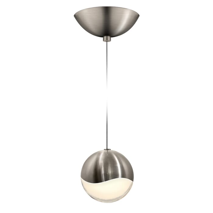 Sonneman Grapes 3.75" LED Pendant w/ Dome Canopy in Satin Nickel Sonneman Grapes 3.75" LED Pendant w/ Dome Canopy in Satin Nickel